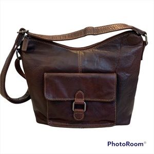 Jack Georges Voyager Collection Leather Hobo Bag